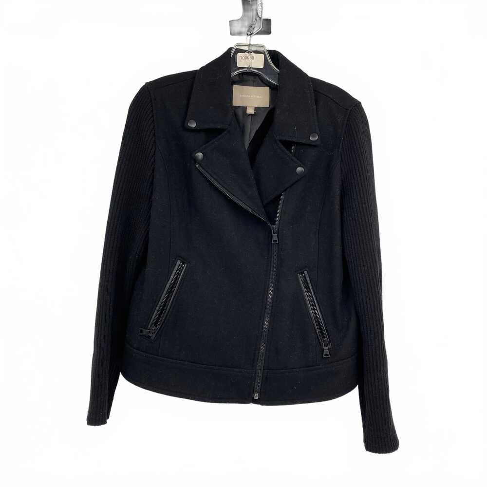 Banana Republic Black Wool Moto Jacket | Womenās M